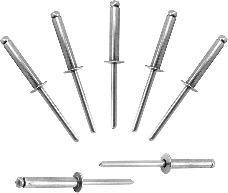 ALLCLEAN 60 Pcs 3/16"x1" Stainless Steel Blind Pro Rivets,4.8 x 25mm Pop Rivets,Stainless Steel Grip and Stainless Steel Mandrel - Image 1